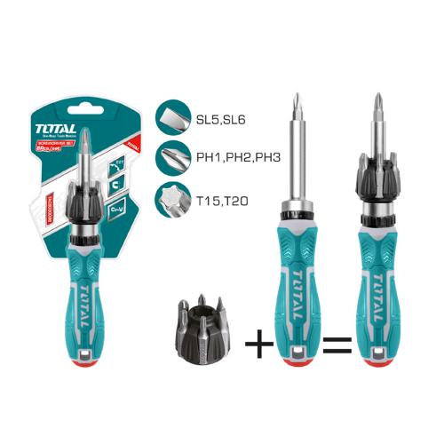 DESTORNILLADOR RACHE JUEGO X 8 PZS INTERCAMBIABLES TOTAL