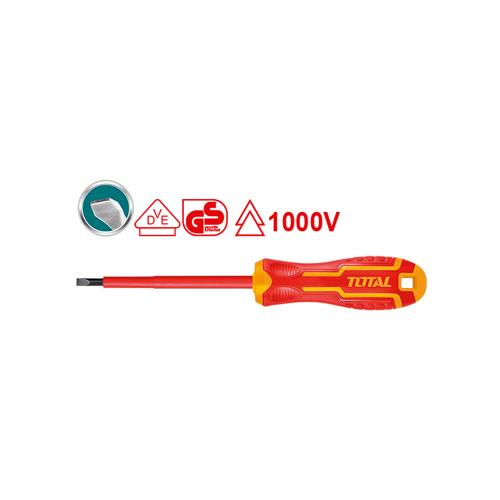 DESTORNILLADOR AISLADO 1000V INDUSTRIAL 125 MM PALA AMARILLO - ROJO TOTAL (THTIS5125)