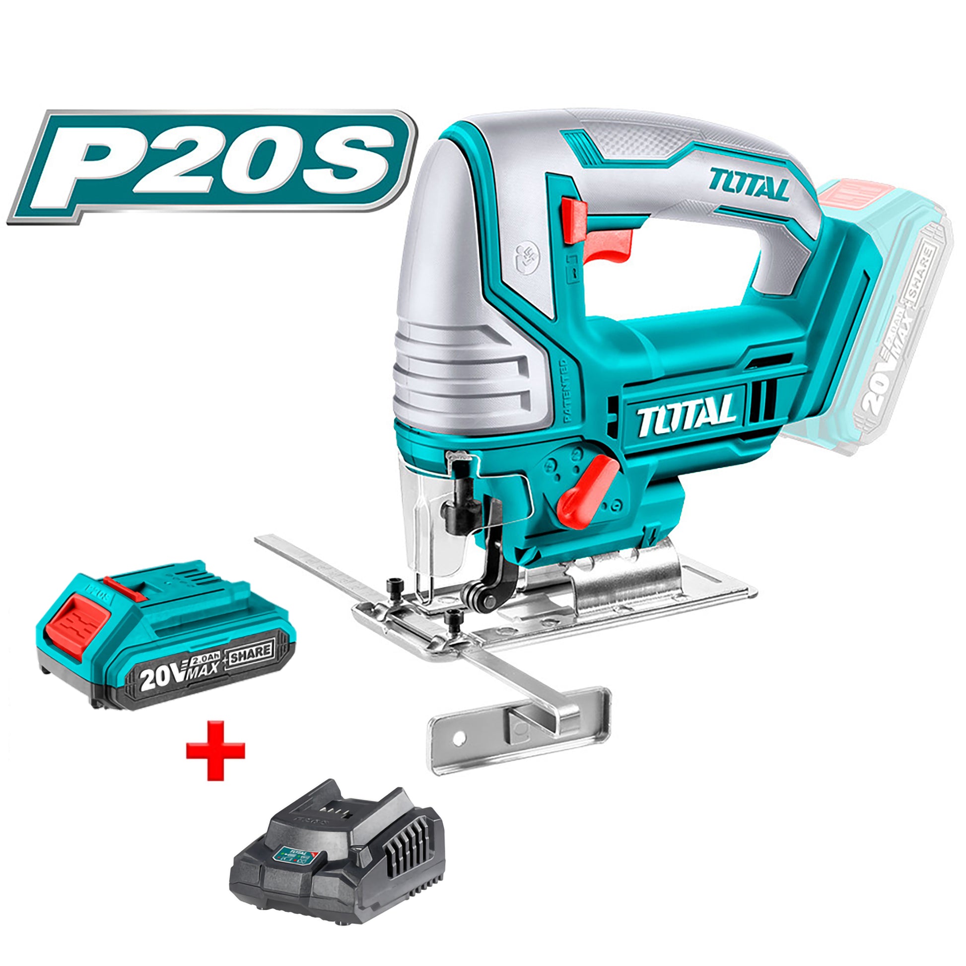 COMBO TOTAL CALADORA INALAMBRICA INDUSTRIAL 20V (TJSLI8501) + BATERIA 2,0AH (TFBLI20011) + CARGADOR (UTFCLI2001)