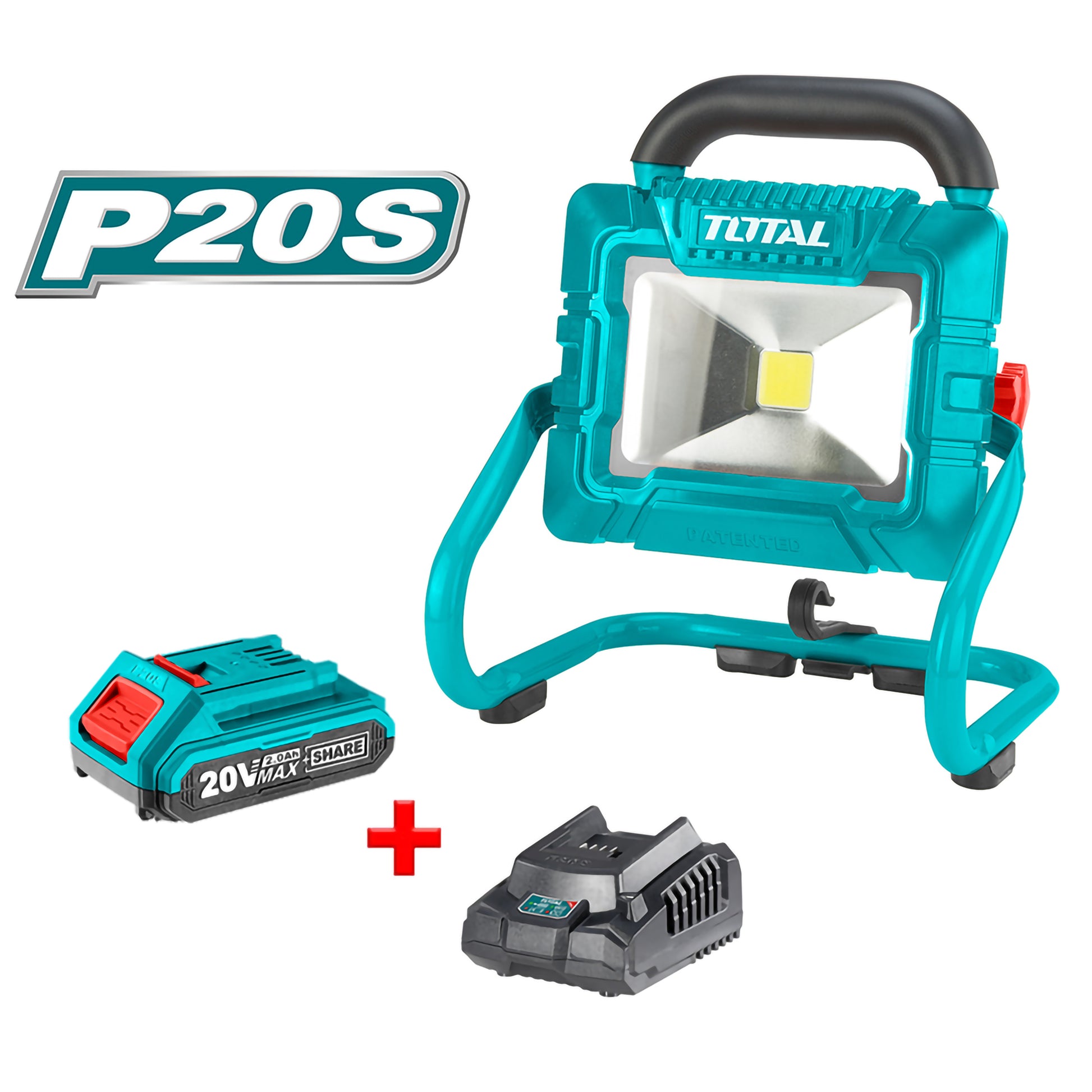 COMBO TOTAL REFLECTOR INALAMBRICO 20W 1800 LUMENES (TWLI2025) + BATERIA 2.0AH (TFBLI20011) + CARGADOR (UTFCLI2001)