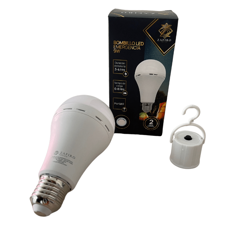 BOMBILLO LED EMERGENCIA ZAFIRO 9W LUZ BLANCA
