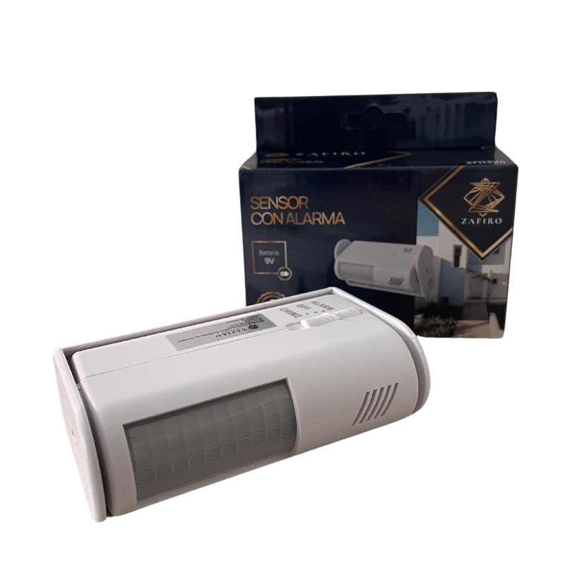 SENSOR CON ALARMA BATERIA 9V ZAFIRO