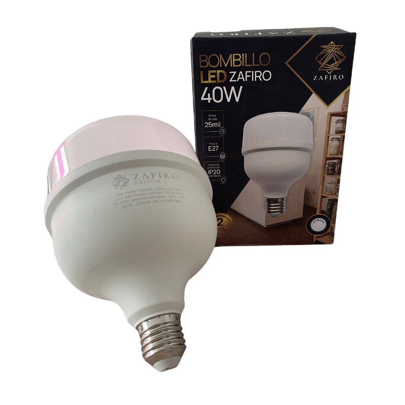 BOMBILLO LED 40W ZAFIRO E27 LUZ BLANCA