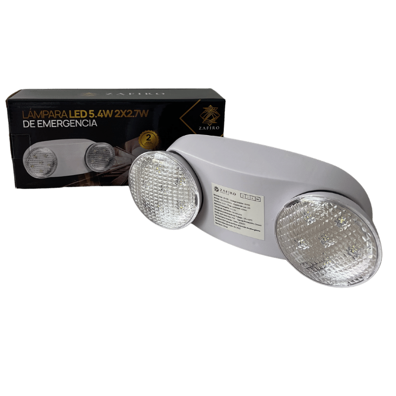 LAMPARA LED ZAFIRO DE EMERGENCIA 5.4W 2X2.7W
