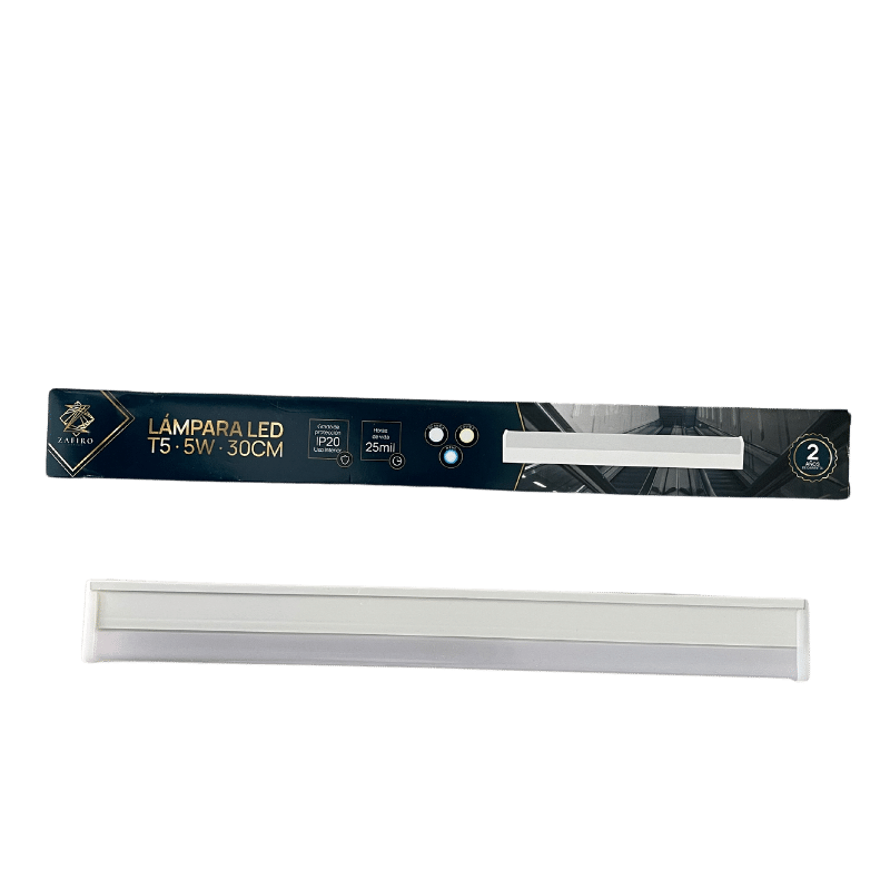 LAMPARA LED ZAFIRO T5 5W 30CM LUZ AZUL