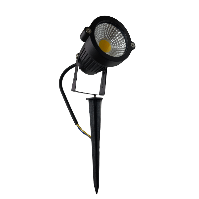 REFLECTOR LED ESTACA ZAFIRO 5W NEGRO LUZ CALIDA