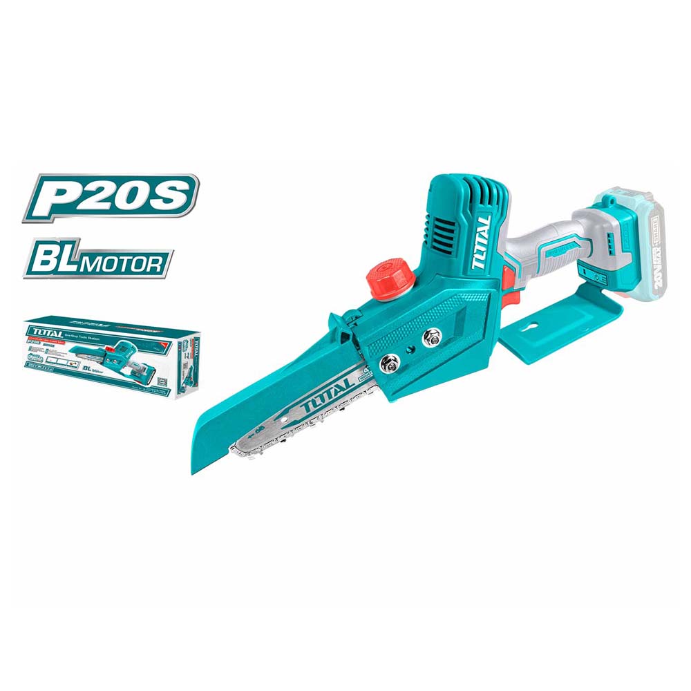 MOTOSIERRA MINI INALAMBRICA 6 20V INDUSTRIAL BATERIA Y CARGADOR NO INCLUIDO TOTAL (TGSLI2068)