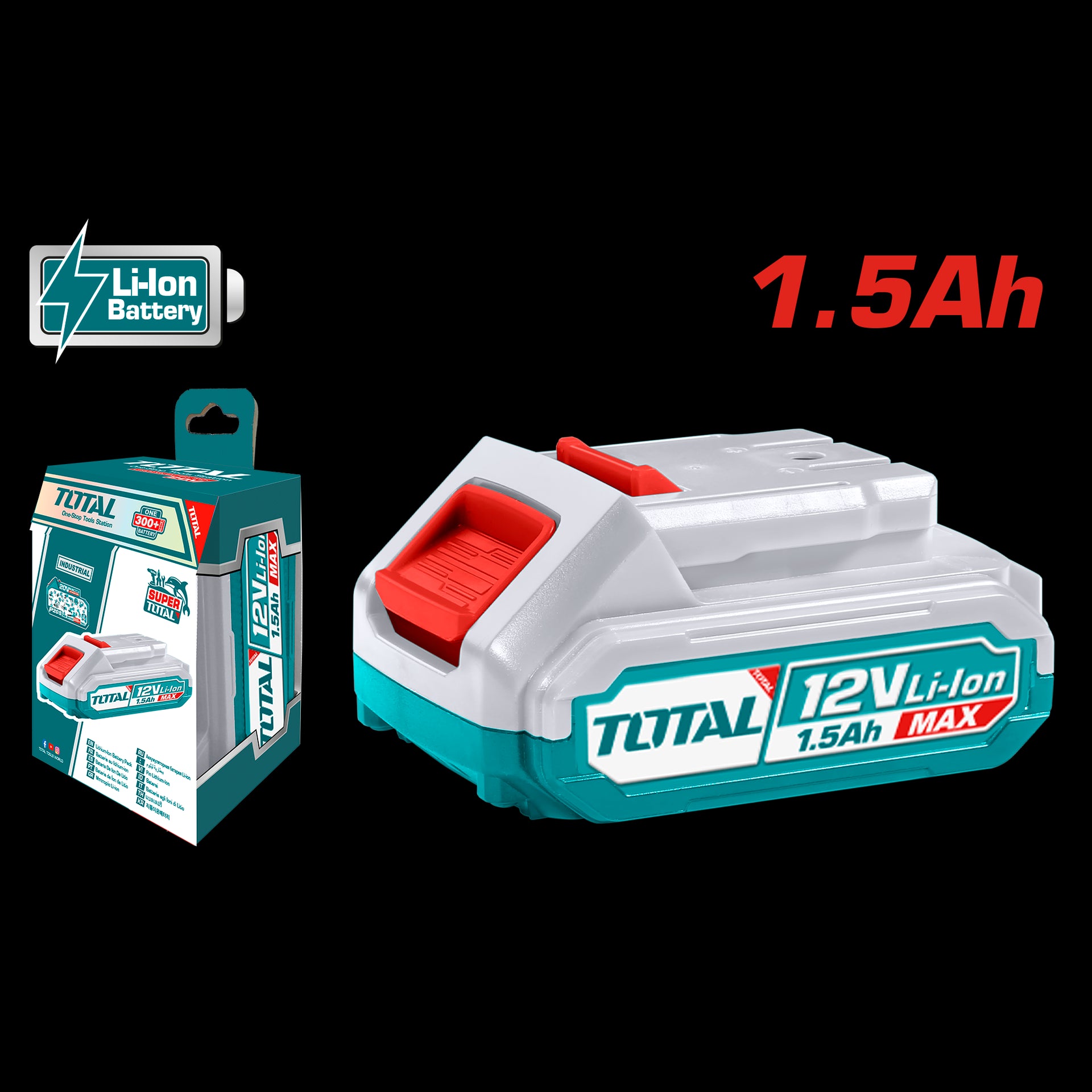 BATERIA 12V 1,5AH ION LITHIUM SUPER TOTAL (TBLI12151)