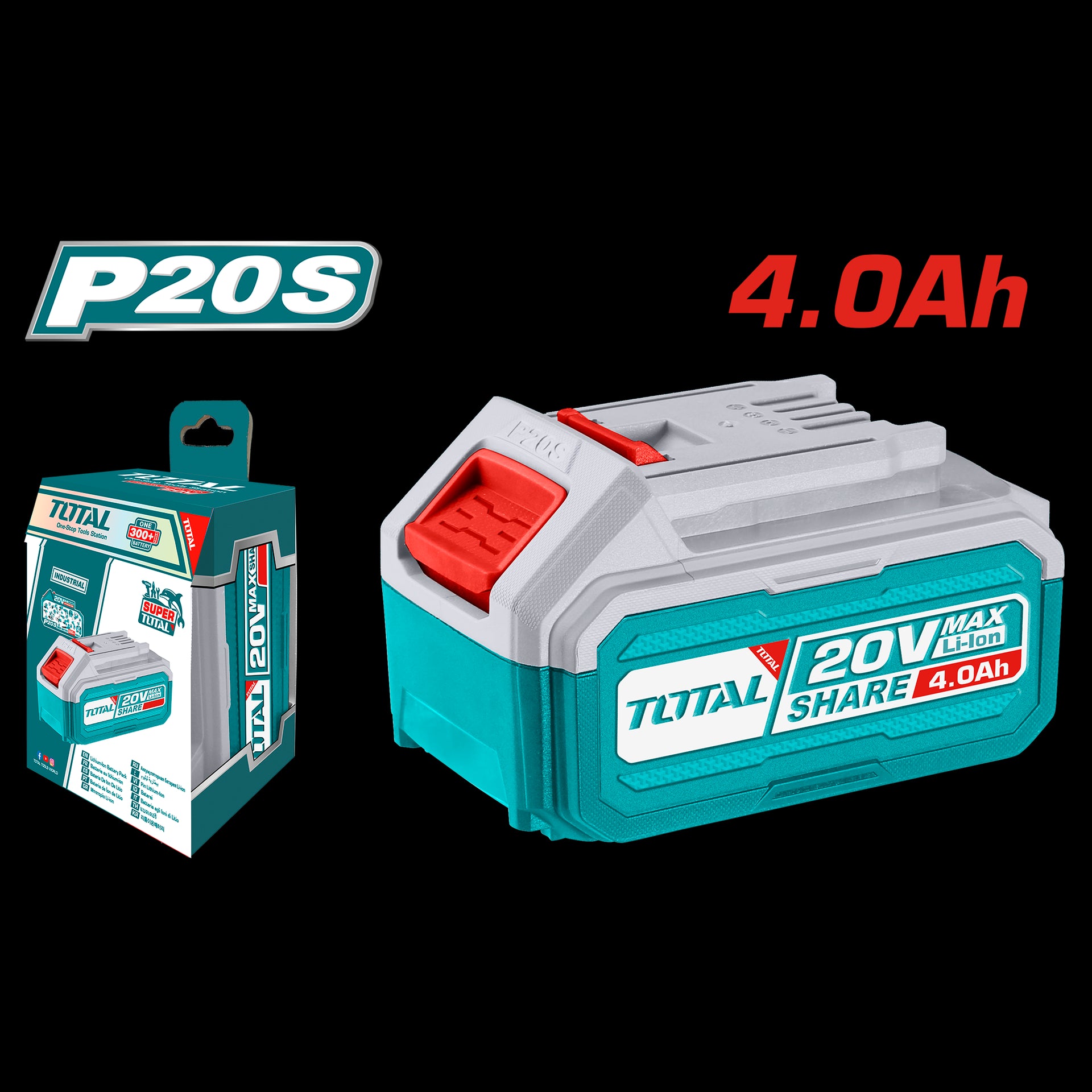 BATERIA 20V 4,0AH INDUSTRIAL ION LITHIUM SUPER TOTAL (TFBLI20021)
