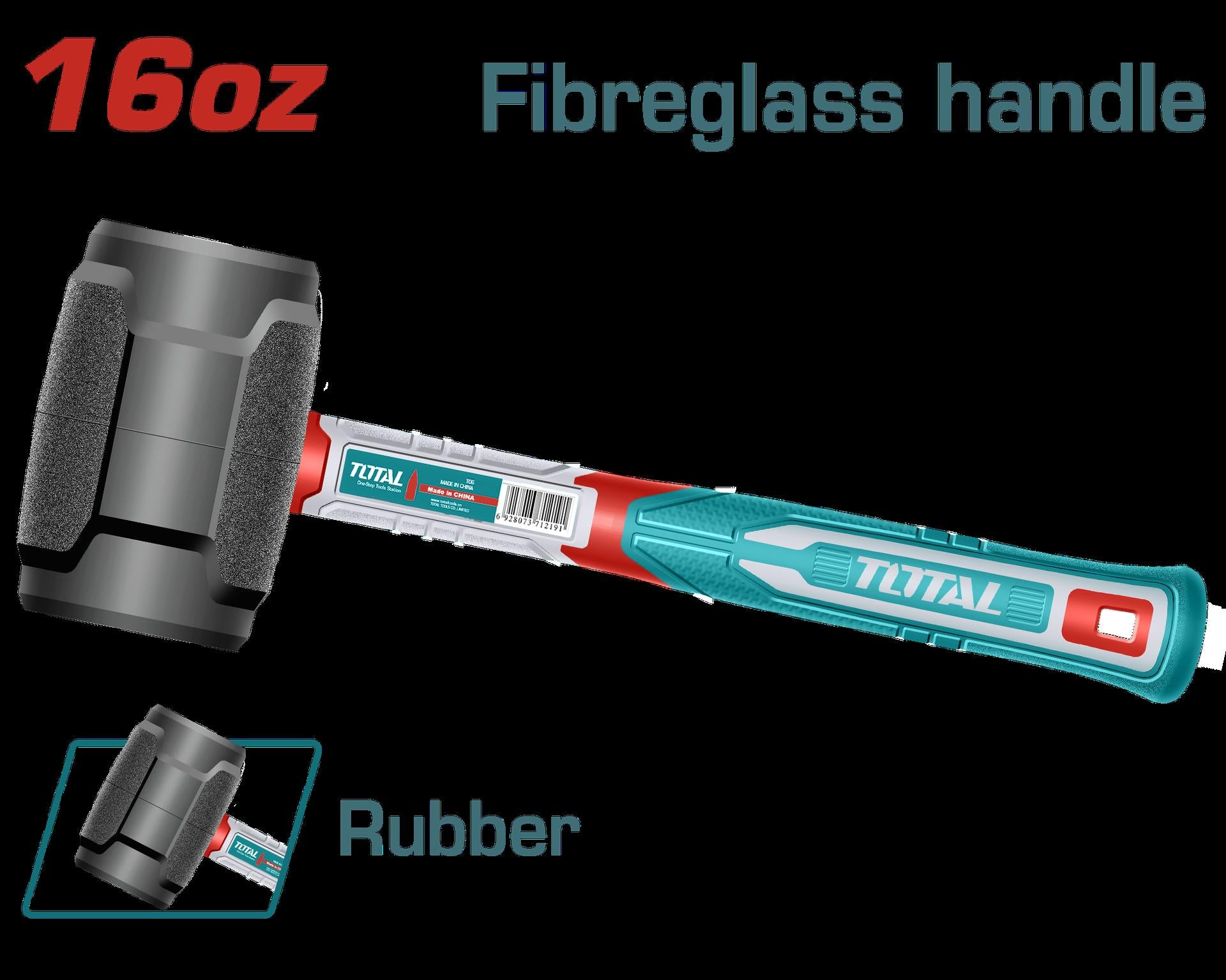 MARTILLO CHIPOTE 16OZ MANGO FIBRA VIDRIO SUPER TOTAL (THRUH6816)