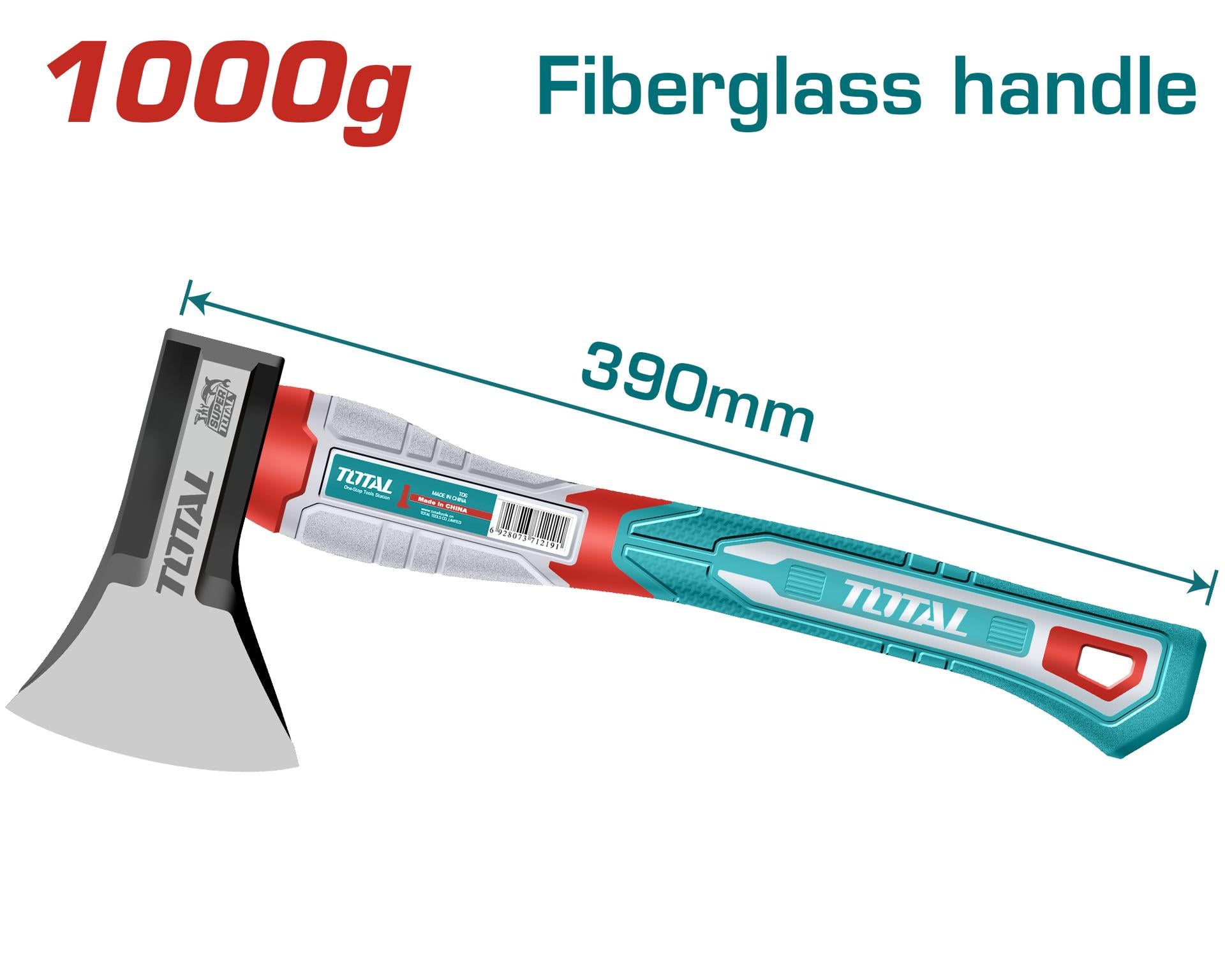 HACHA 1000G MANGO DE FIBRA DE VIDRIO SUPER TOTAL (THAX0611000)