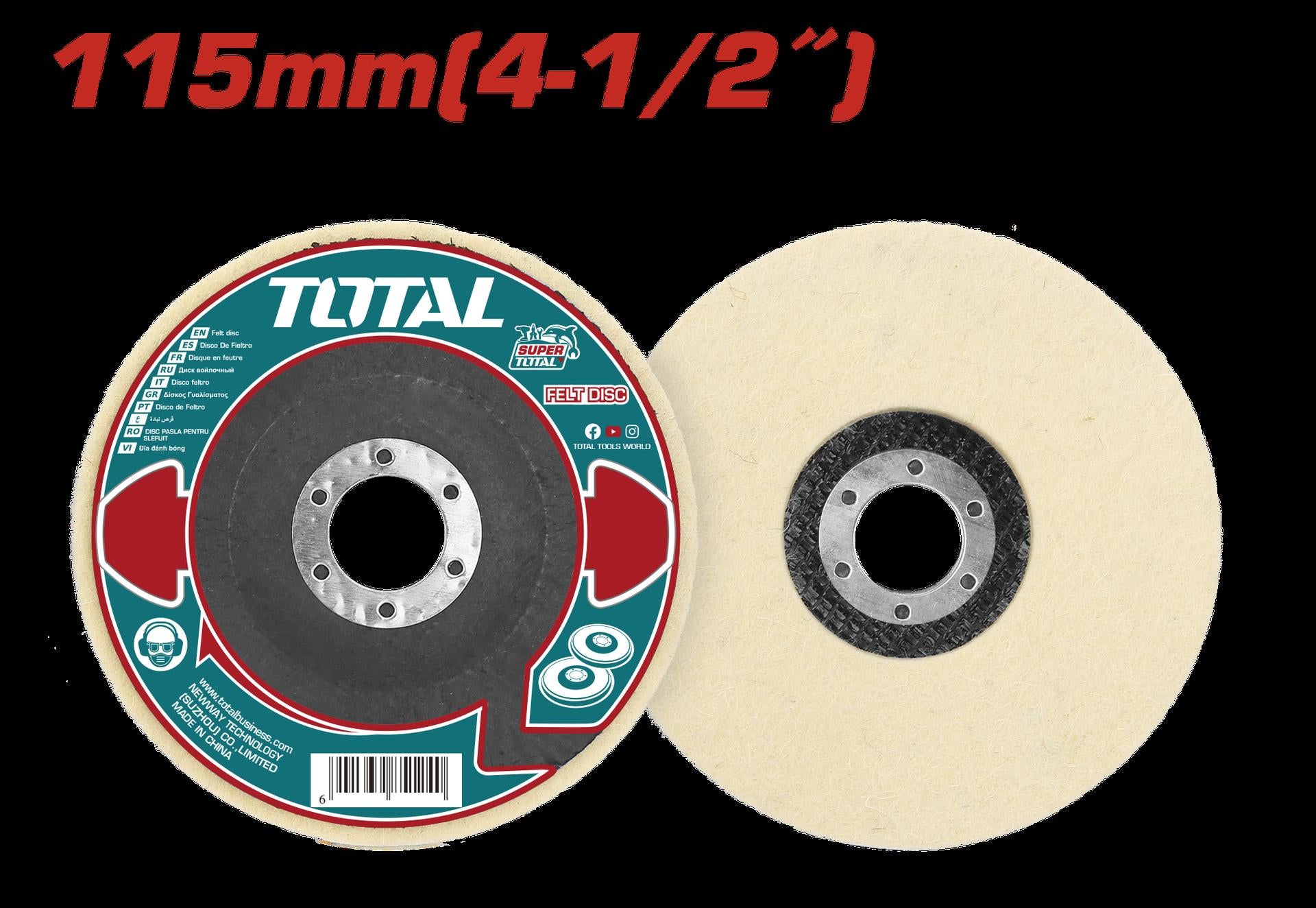 DISCO DE FIELTRO 4-1/2" SUPER TOTAL (TAC671151)