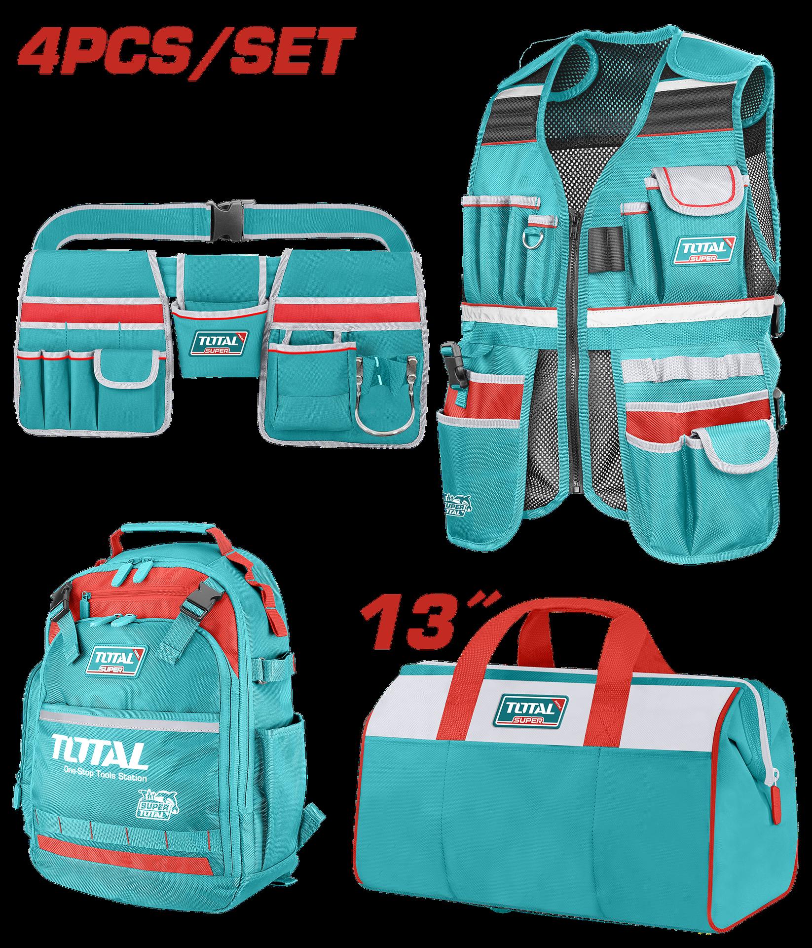 JUEGO DE PORTA HERRAMIENTA X 4 PZS SUPER TOTAL (TOS230908)