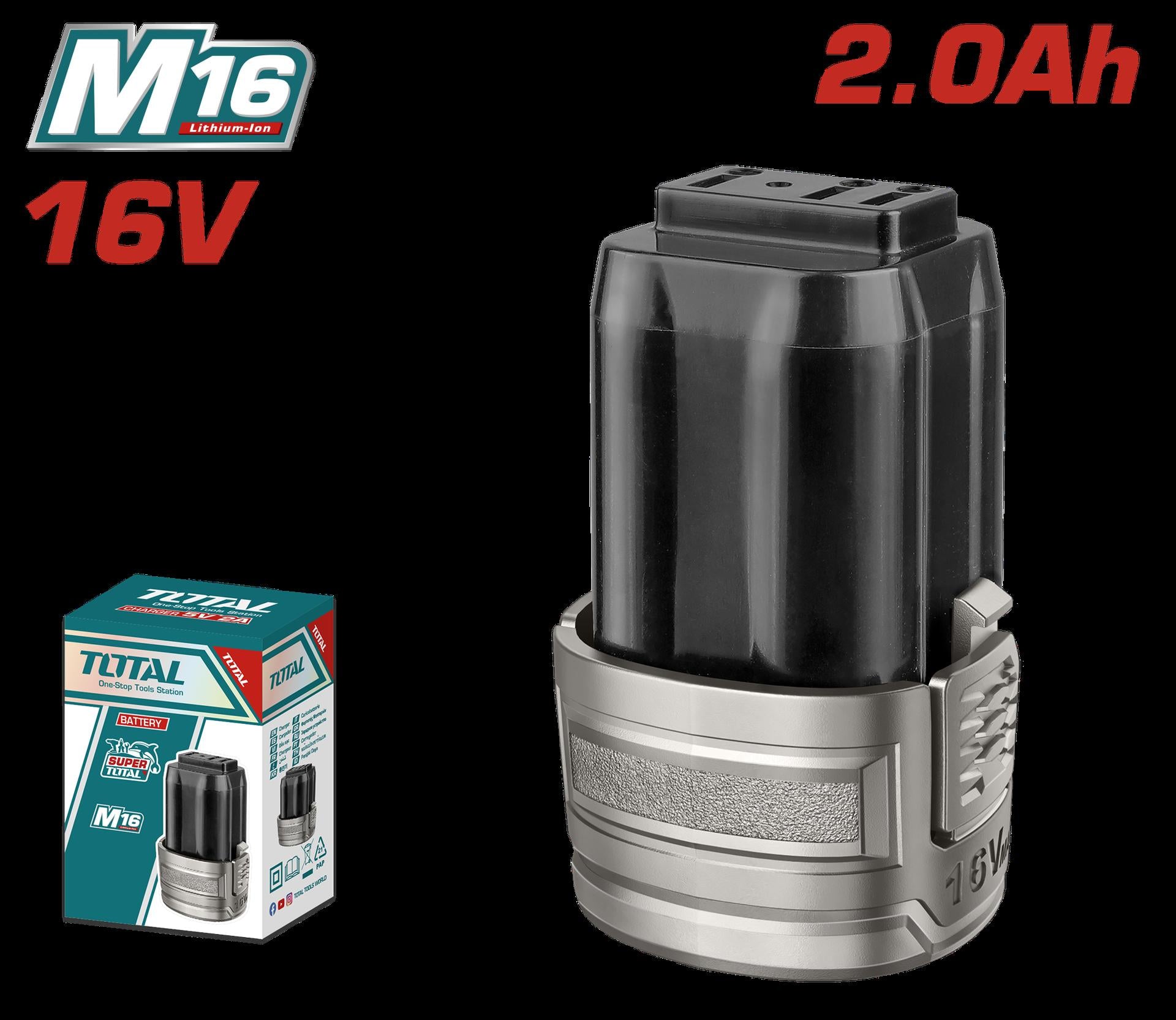 BATERIA 16V 2.0AH ION LITHIUM INDUSTRIAL SUPER TOTAL (TFBLI1620)