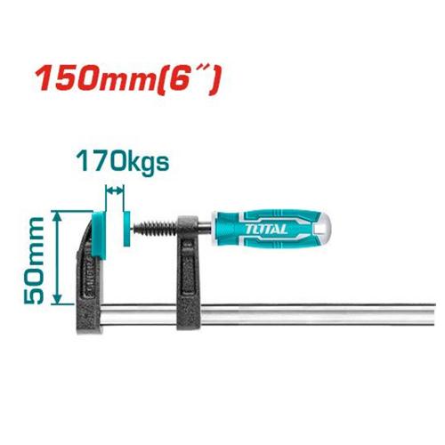 PRENSA SARGENTO EN F 50X150MM GRADUABLE INDUSTRIAL TOTAL