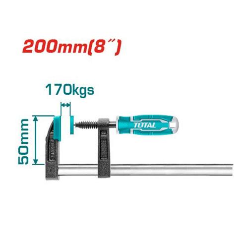 PRENSA SARGENTO EN F 50X200MM INDUSTRIAL GRADUABLE TOTAL