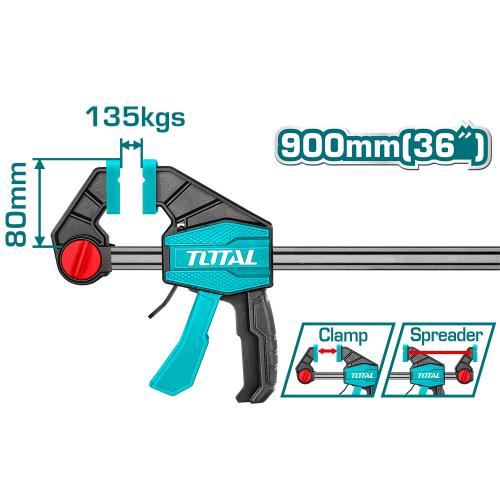 PRENSA SARGENTO DE BARRA 80 X 900 MM 36 INDUSTRIAL TOTAL