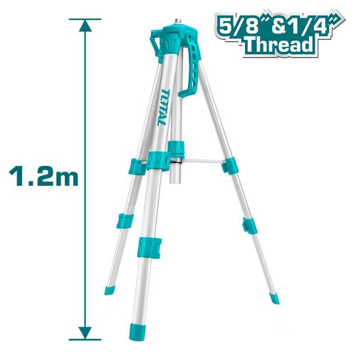 TRIPODE 1200 MM ALUMINIO TUERCAS DE 5/8 Y 1/4 TOTAL