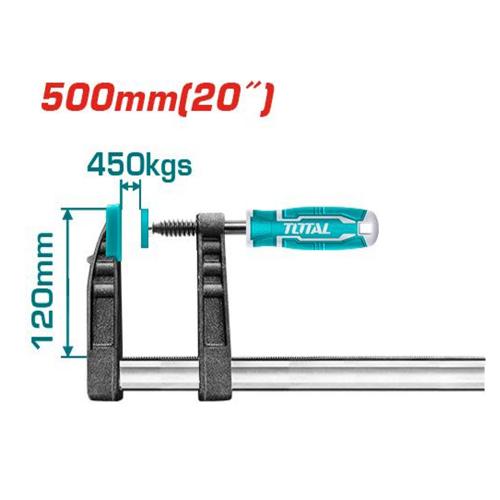 PRENSA SARGENTO EN F 120X500 MM 20 GRADUABLE INDUSTRIAL TOTAL