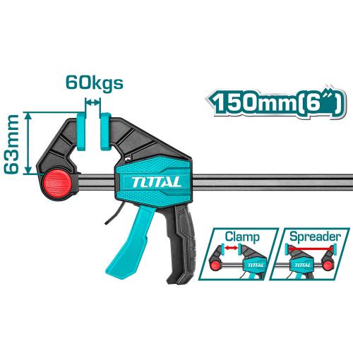 PRENSA SARGENTO DE BARRA 63X150 MM 6 INDUSTRIAL TOTAL