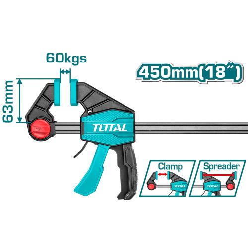 PRENSA SARGENTO DE BARRA 63X450 MM 18 INDUSTRIAL TOTAL