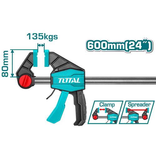 PRENSA SARGENTO DE BARRA 80X600 MM 24 INDUSTRIAL TOTAL