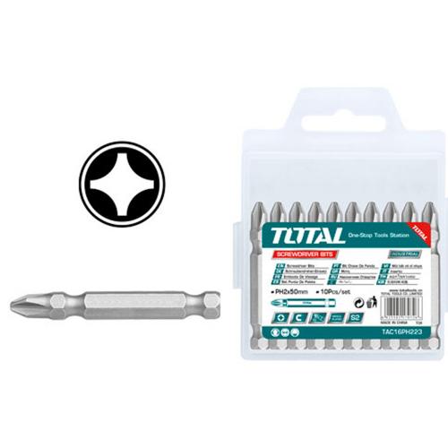 PUNTAS TALADRO INDUSTRIAL (+) JUEGO X 10 PZS TOTAL (TAC16PH223)