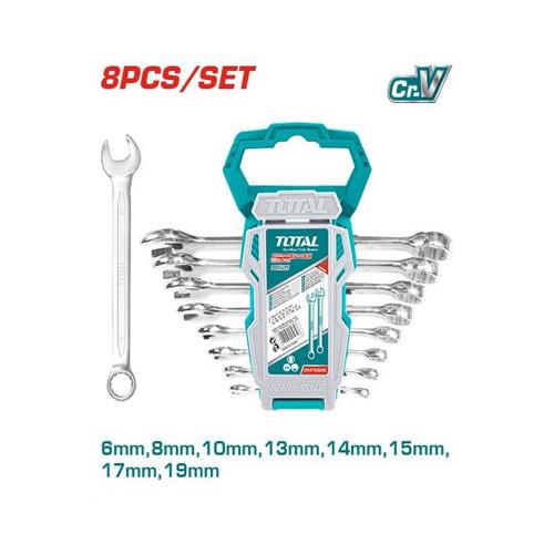 LLAVE MIXTA 6 - 19 MM JUEGO X 8 PZS SUPER SELECT TOTAL (THT102286-I)