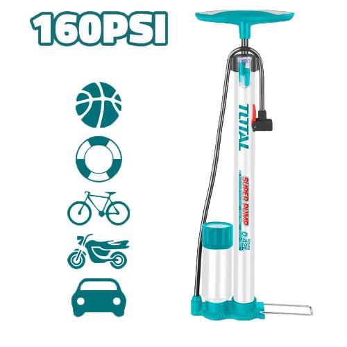 INFLADOR DE PIE 140PSI CON SOPORTE TOTAL (TMPP3811)