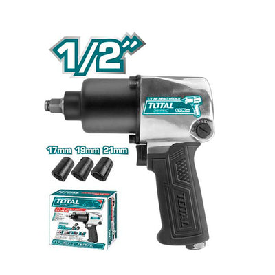 PISTOLA IMPACTO 1/2 NEUMATICA INDUSTRIAL INCLUYE 3 COPAS TOTAL (TAT40122)