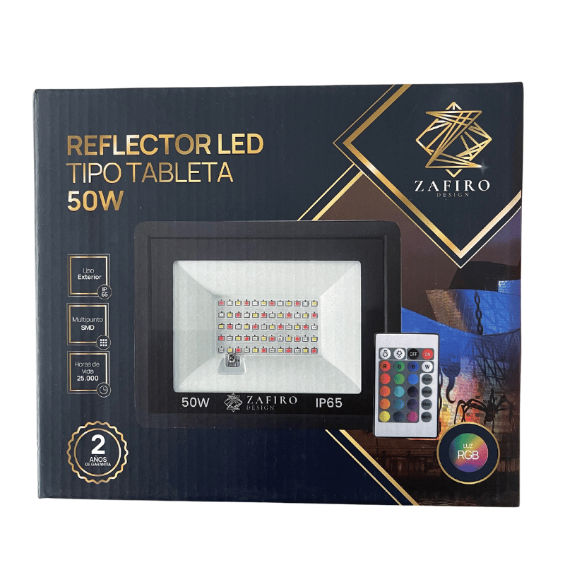 REFLECTOR LED 50W RGB CON CONTROL