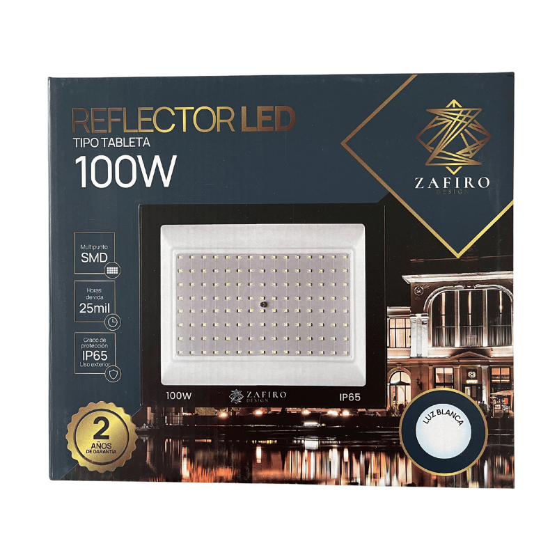 REFLECTOR LED TIPO TABLETA 100W LUZ BLANCA