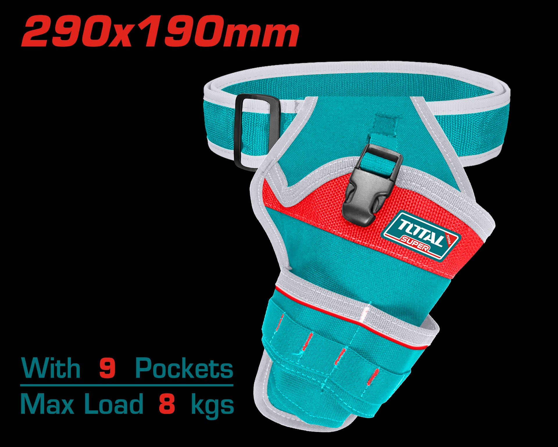 PORTA HERRAMIENTA DE 9 BOLSILLOS CAPACIDAD MAXIMA 8KG TOTAL (THT16P30125)