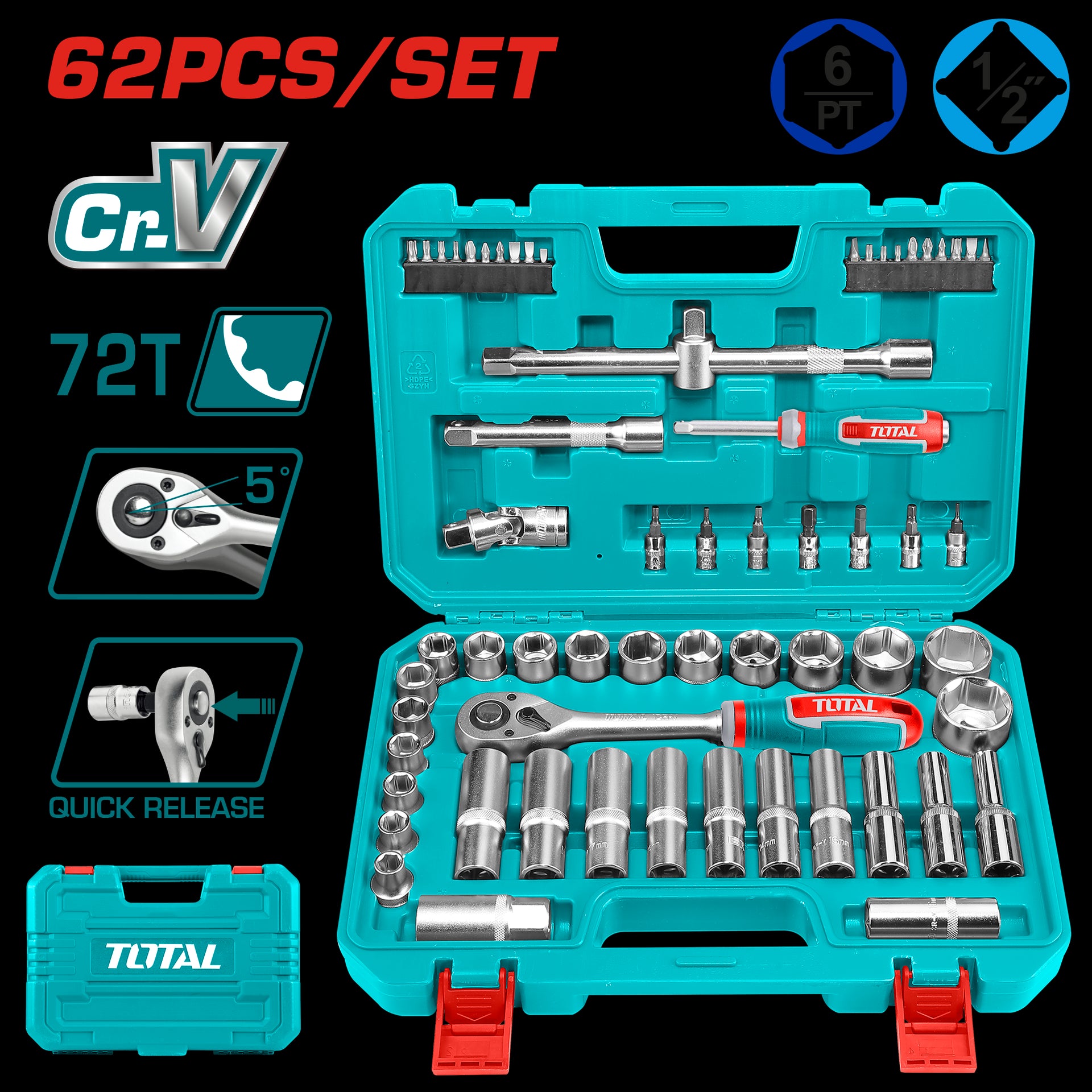 RACHE CON COPAS 1/2 X 62 PZS INDUSTRIAL SUPER TOTAL (THT121602)