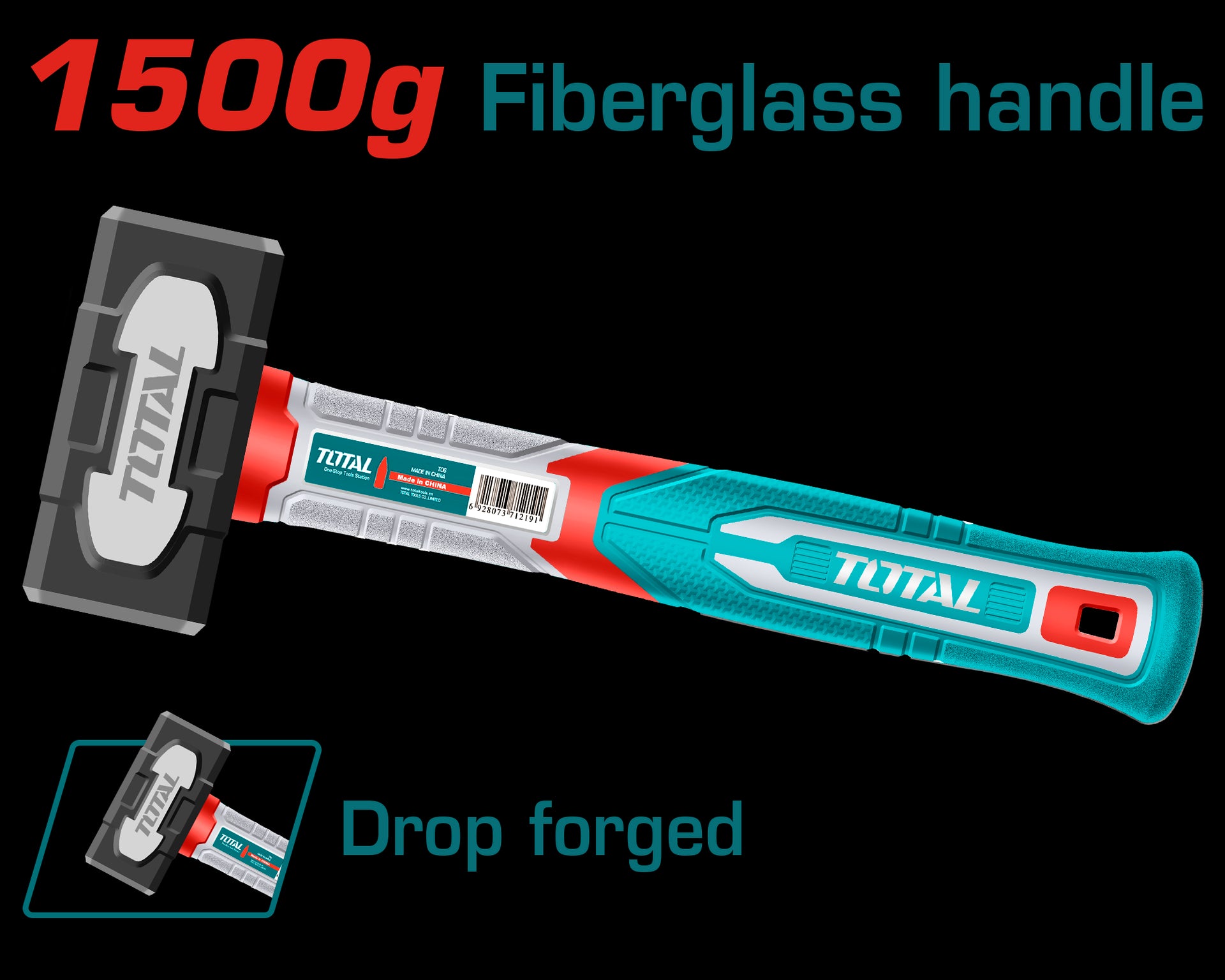 PORRA 3LB HIERRO MANGO FIBRA VIDRIO SUPER TOTAL (THSTH61500)