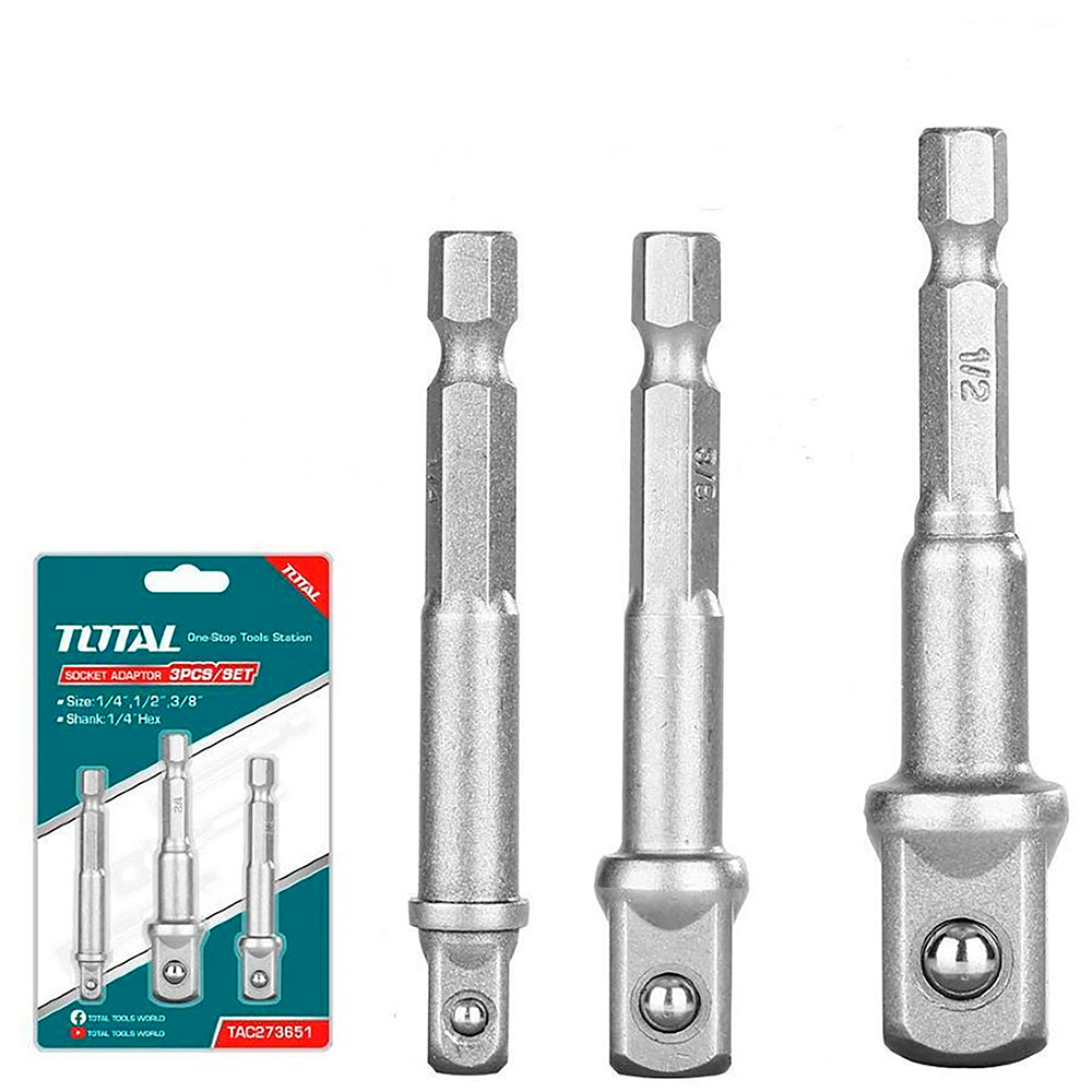 PUNTA EXTENSION MAGNETICA PARA TALADRO X 3PZS (1/4-3/8-1/2) TOTAL (TAC273651)