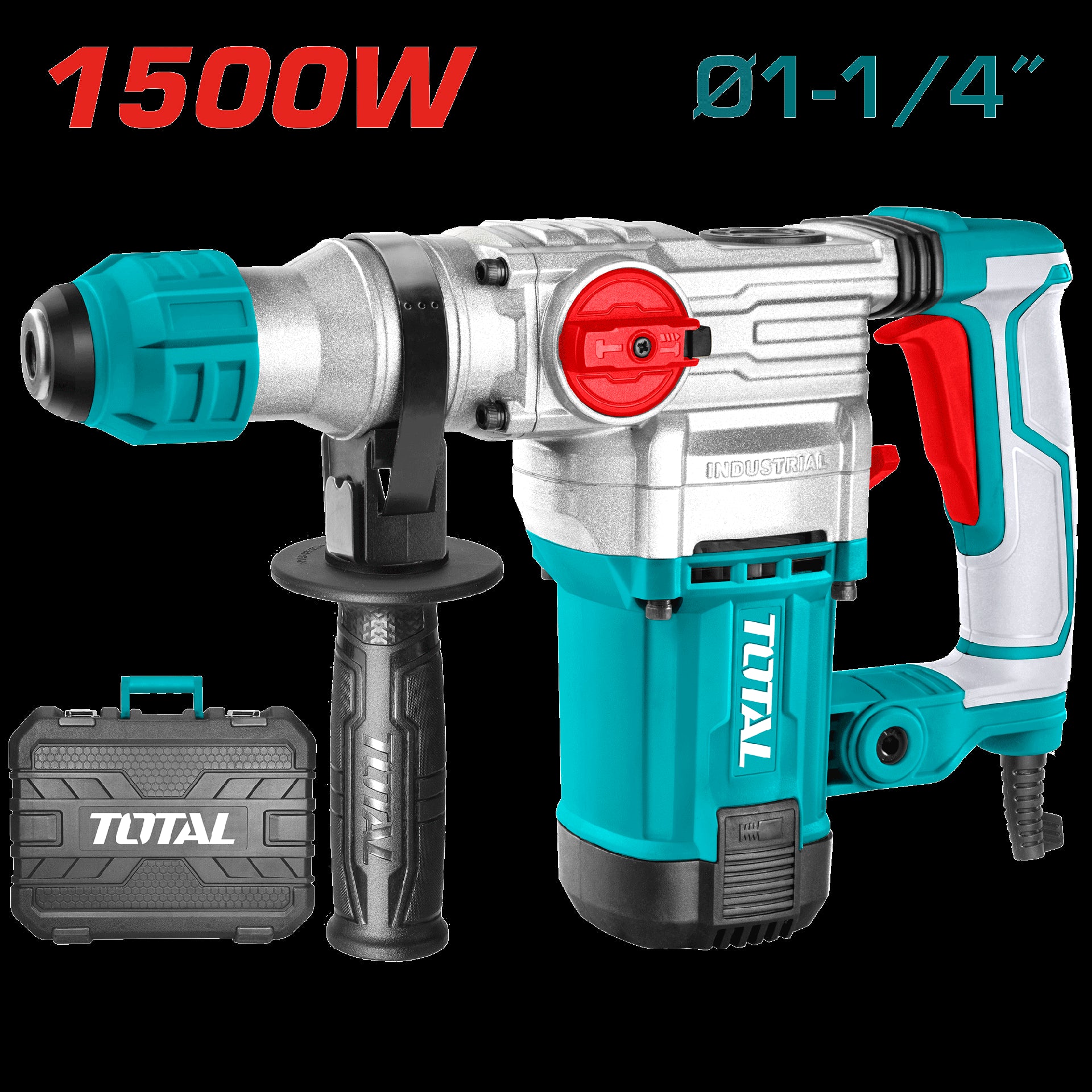 TALADRO ROTOMARTILLO SDS PLUS 1500W 5.5 JULES INDUSTRIAL TOTAL (UTH1153256)