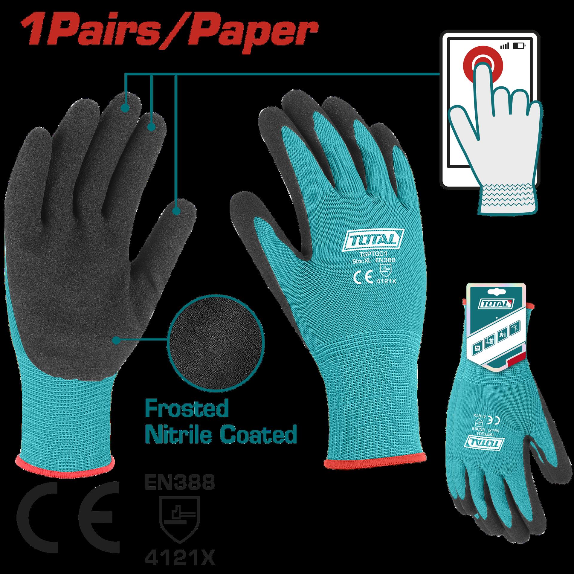 GUANTE DE NITRILO ESMERILADO XL SUPER TOTAL (TSPTG01)