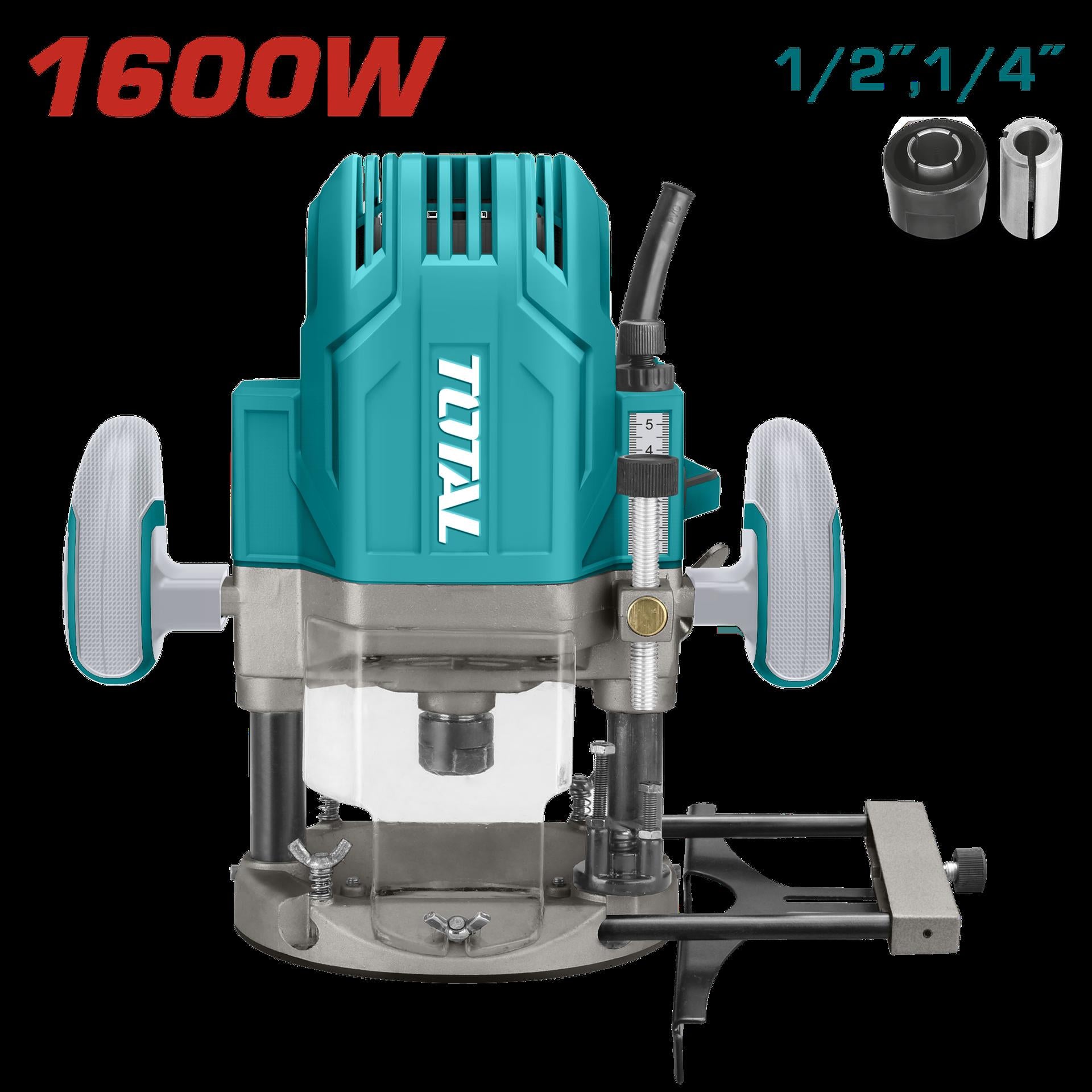 RUTEADORA 1/4 - 1/2 1600W INDUSTRIAL SUPER TOTAL (UTR111216)