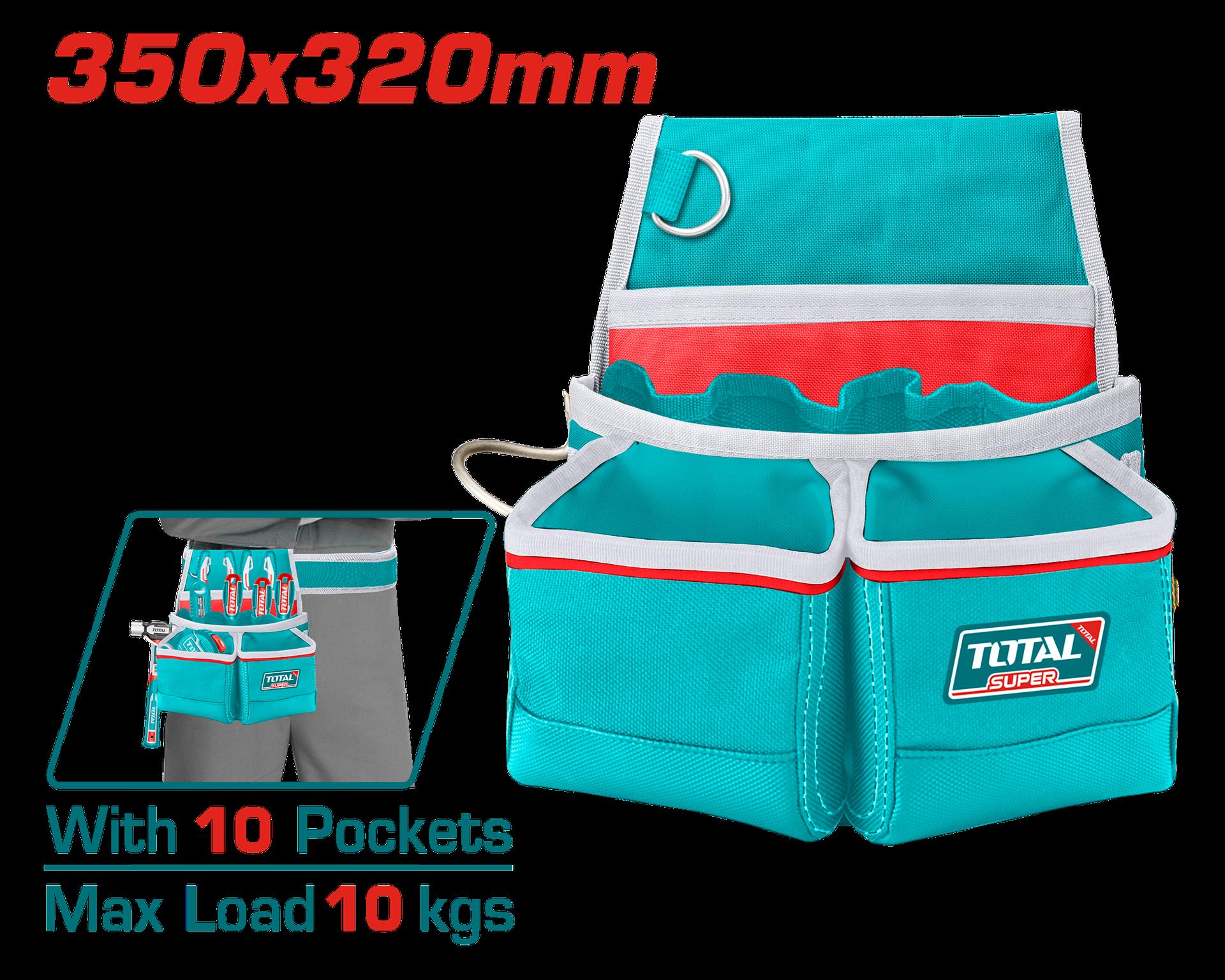 PORTA HERRAMIENTA DE 10 BOLSILLOS CAPACIDAD MAXIMA 10KG TOTAL (THT16P10125)