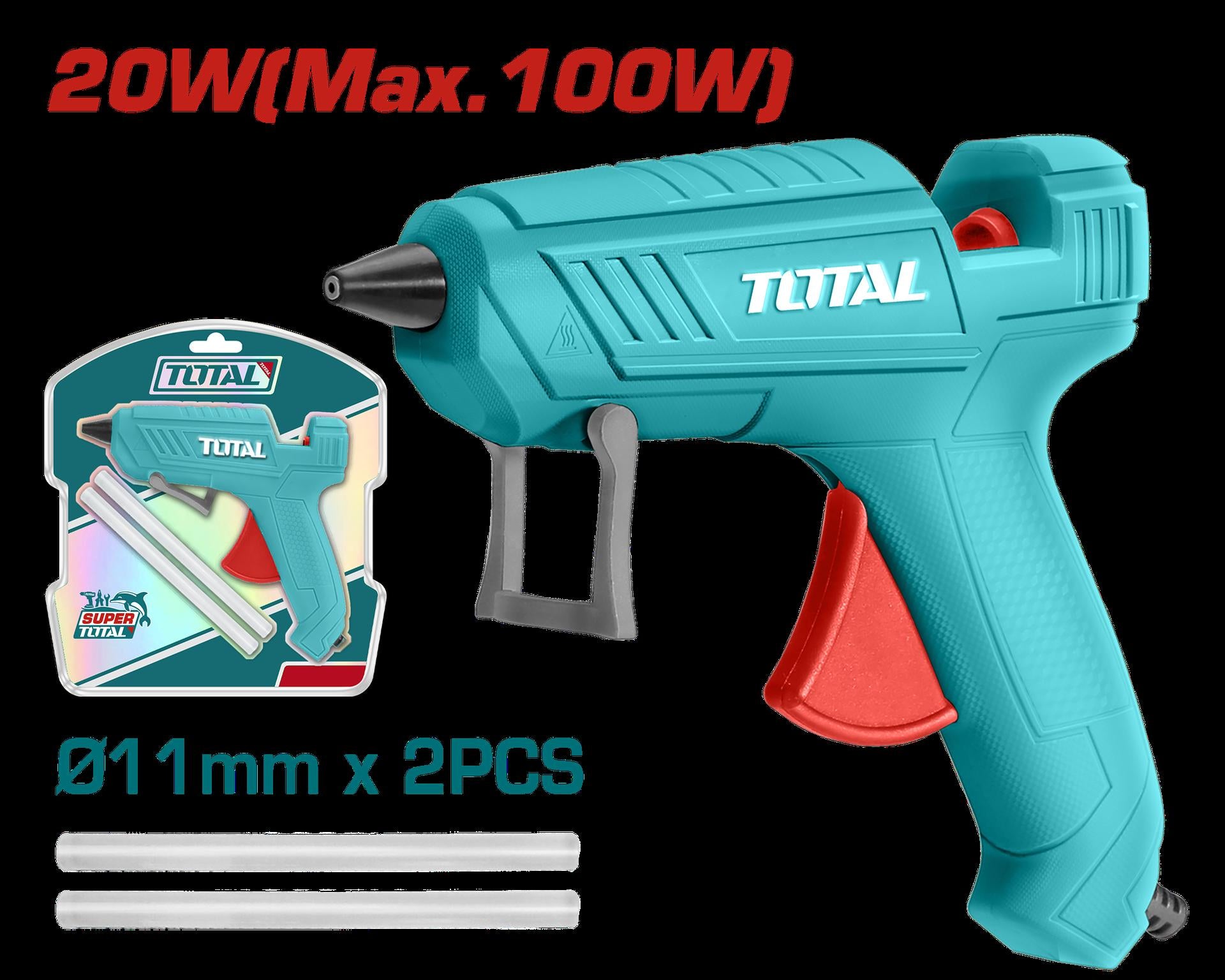 PISTOLA SILICONA 25W 110-120V INCLUYE 4 BARRAS SUPER TOTAL (UTT201116)