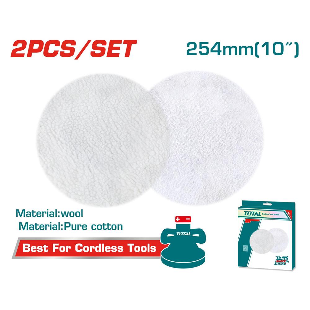 SET DE ALMOHADILLA PARA POLICHADORA (LANA-ALGODÓN) X 2 PZS SUPER TOTAL (TAC25402)