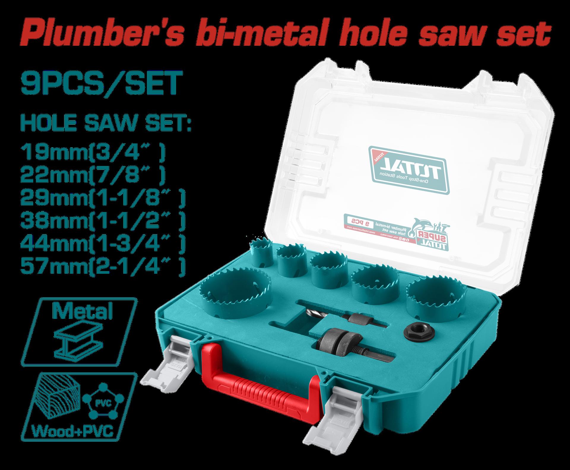 SIERRA COPA BIMETAL 19MM JUEGO X 9 PZS SUPER TOTAL (TACSH0091)