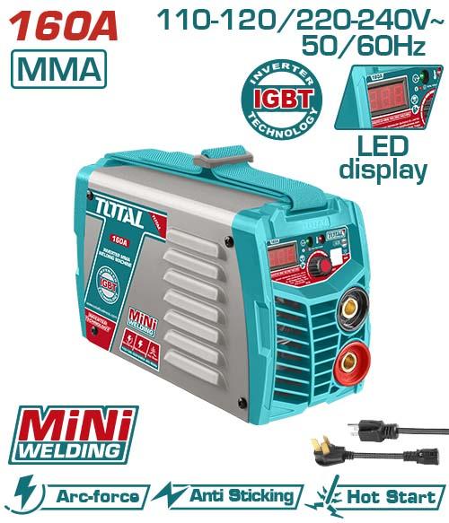 SOLDADOR INVERSOR DIGITAL 160A (MMA) 110-220V INDUSTRIAL SUPER TOTAL (UTW21606)