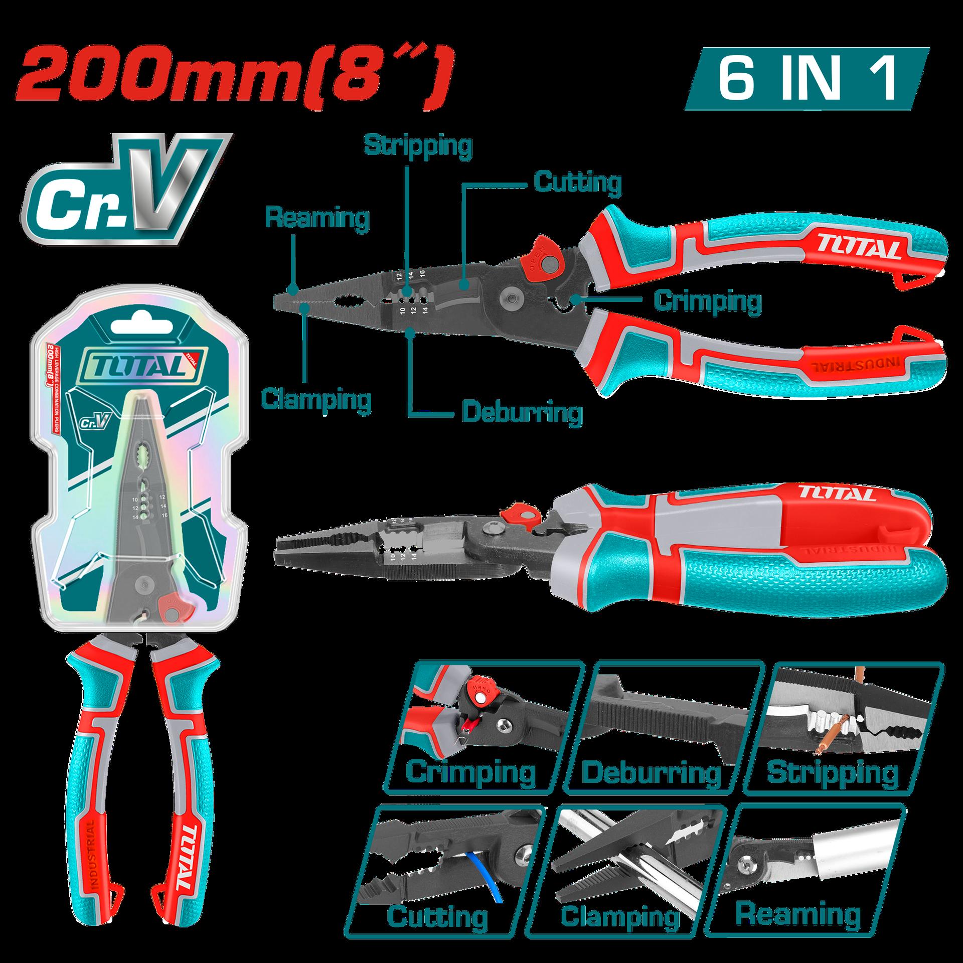 PINZA MULTIFUNCIONAL 8" INDUSTRIAL TOTAL (THTMF286)