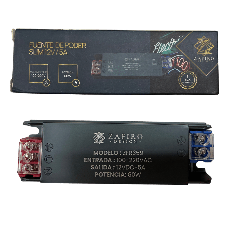 FUENTE DE PODER ZAFIRO SLIM 12V 5AMP