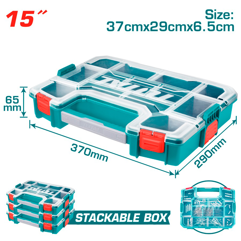 CAJA ORGANIZADORA 15"  SUPER TOTAL (TPBX1151)