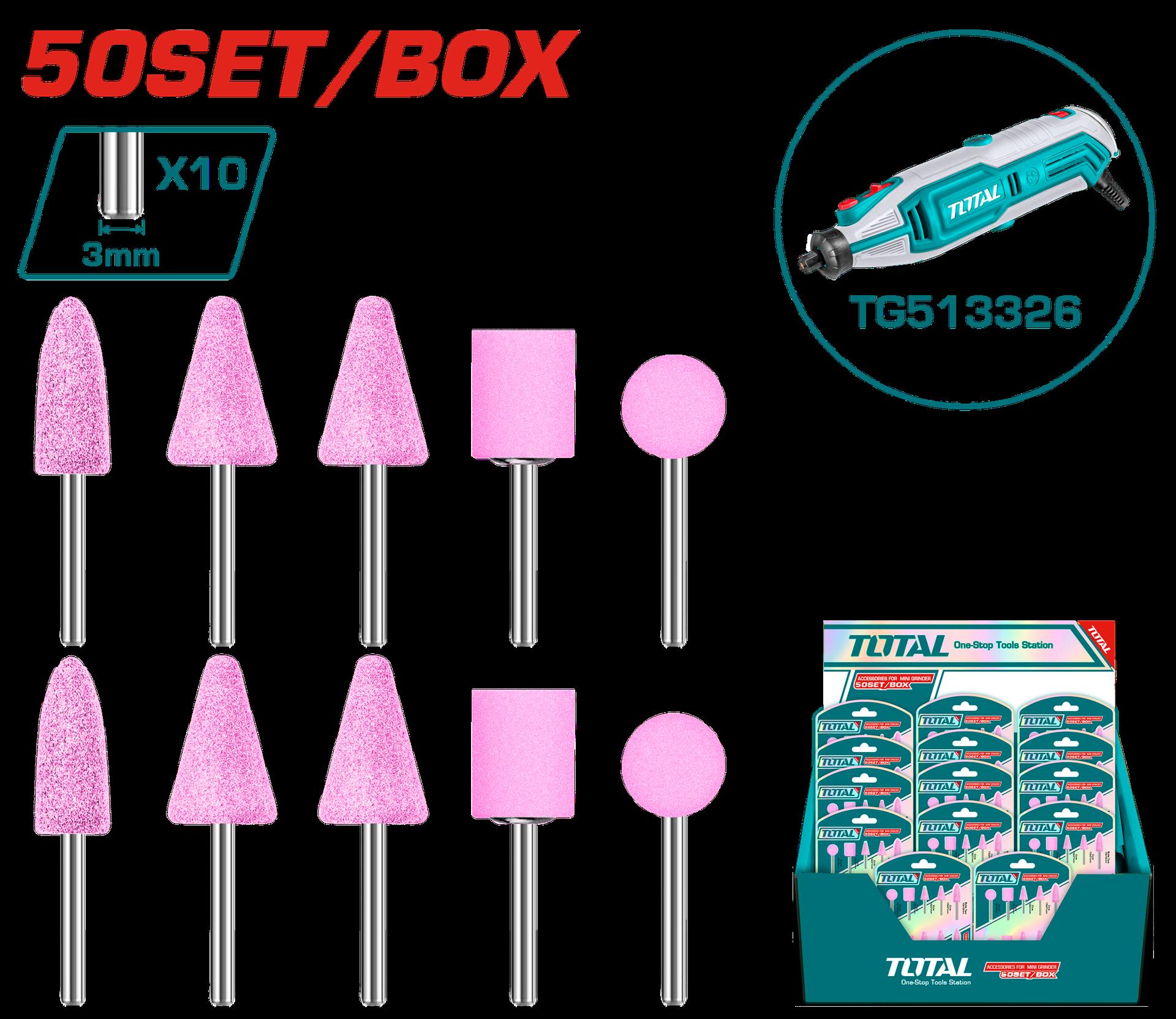 ACCESORIOS DE PIEDRA PARA MOTO TOOL MINI 10  PZS TOTAL (TAKB1012)