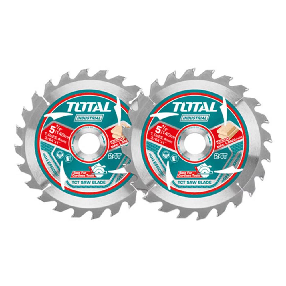 DISCO CORTE MADERA 5 1/2" JUEGO X 2 UNIDADES INDUSTRIAL  SUPER TOTAL (TAC2331403)
