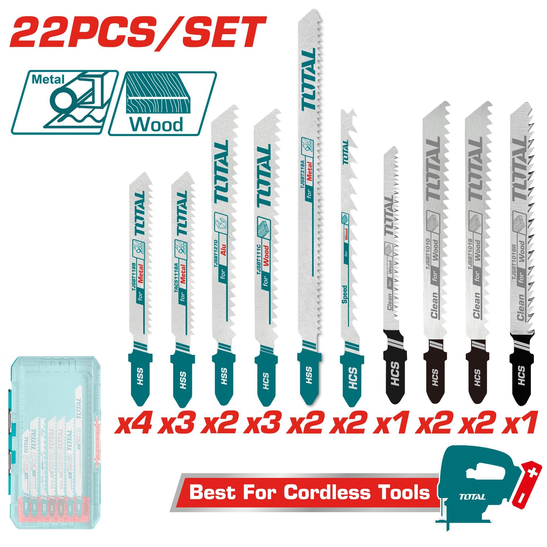 SET DE SEGUETA SIERRA CALADORA X 22 PZS TOTAL (TACSDL62201)  Item: 23929